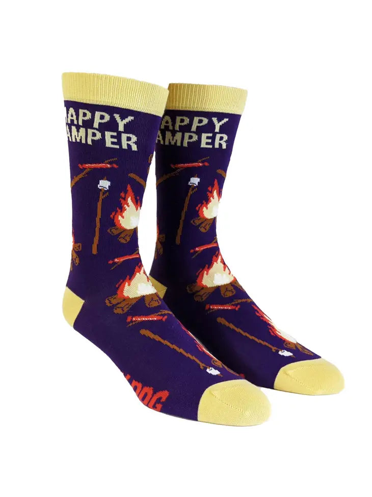 Womens Happy Camper Socks Cute Camping Gift For Camp Women