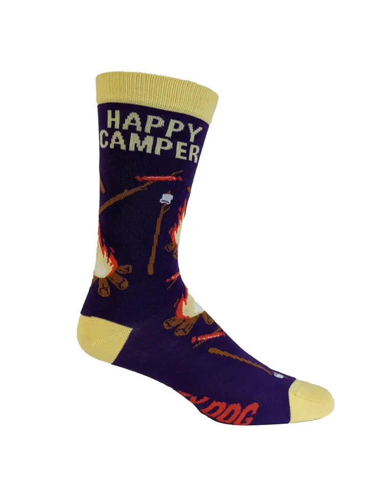 Womens Happy Camper Socks Cute Camping Gift For Camp Women