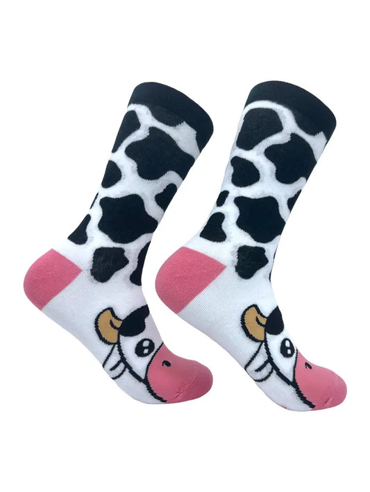 Women's Cow Socks Funny Cute Adorable Milking Moo Cattle