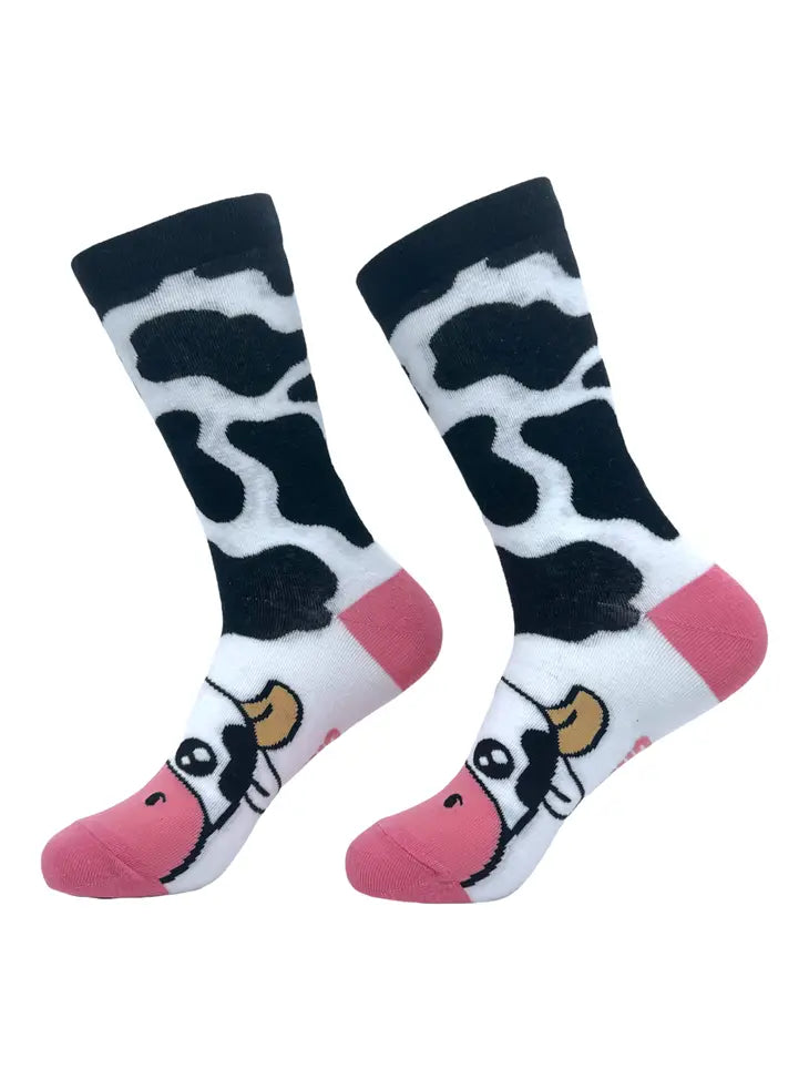 Women's Cow Socks Funny Cute Adorable Milking Moo Cattle