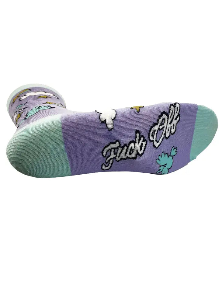 Womens Fuck Off Socks Offensive Funny Sock For Women Cute