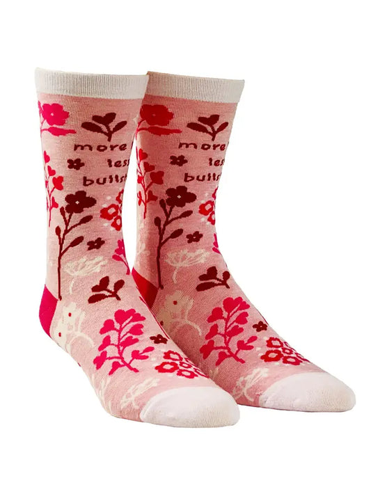 Women's More Love Less Bull Shit Socks Cool Novelty Sock