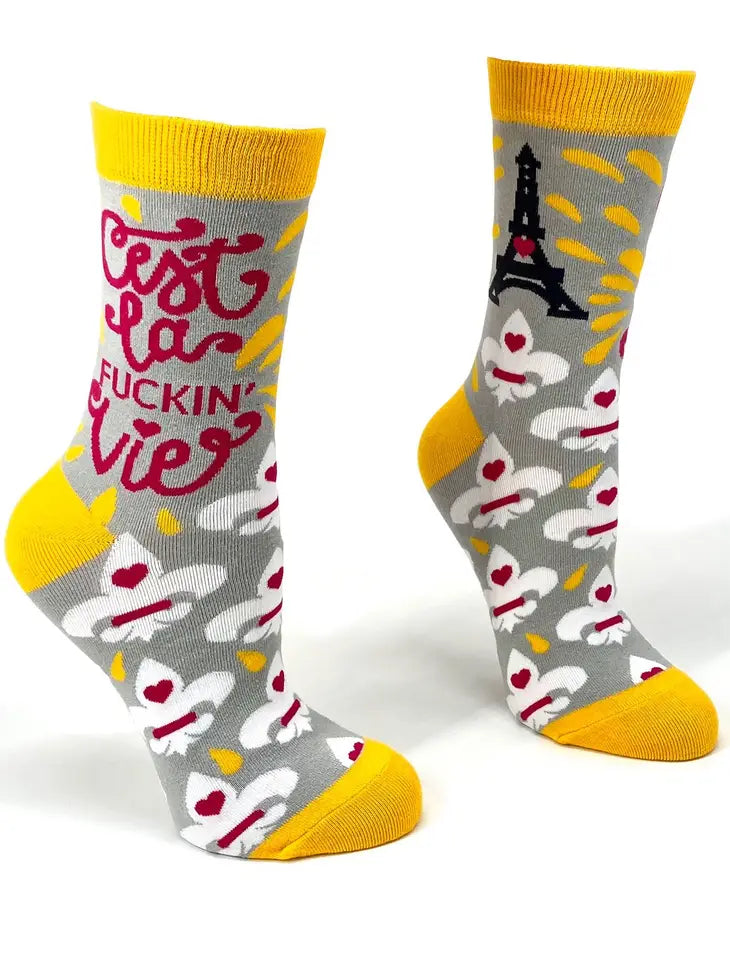 Cest la Fuckin' Vie Ladies' Crew Socks